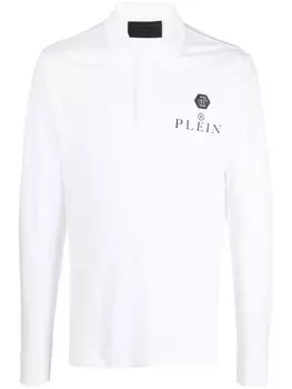 Philipp Plein рубашка поло с логотипом, белый