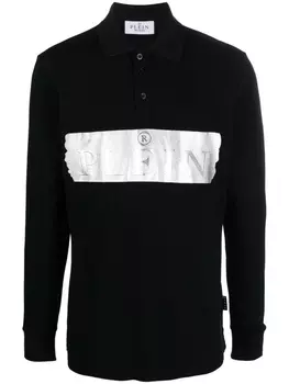 Philipp Plein рубашка поло с логотипом, черный