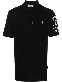 Philipp Plein рубашка поло Skull and Bones, черный