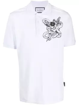 Philipp Plein рубашка поло Snake, белый