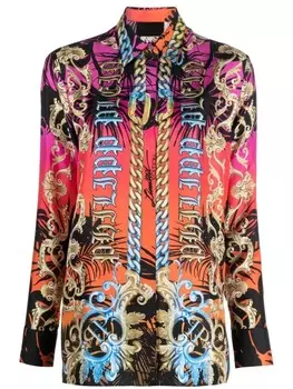 Philipp Plein рубашка с принтом, розовый