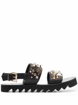 Philipp Plein сандалии с заклепками, черный