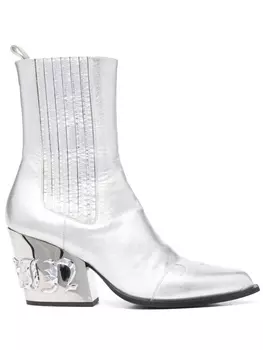 Philipp Plein сапоги Gothic 85, серебристый