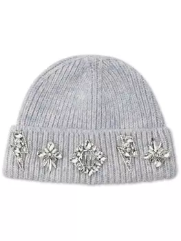 Philipp Plein шапка бини с брошью, синий