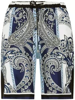 Philipp Plein шелковые шорты с принтом пейсли, белый