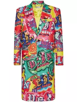 Philipp Plein шерстяное пальто Tutti Frutti, красный