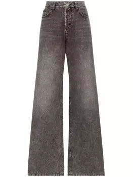 Philipp Plein широкие джинсы Skater с завышенной талией, серый