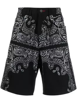 Philipp Plein шорты-бермуды с принтом пейсли, черный