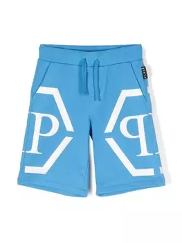 Philipp Plein шорты с логотипом, синий