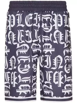 Philipp Plein шорты с логотипом, синий