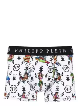 Philipp Plein шорты с принтом Hawaii, белый