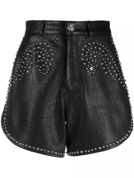 Philipp Plein шорты с заклепками, черный