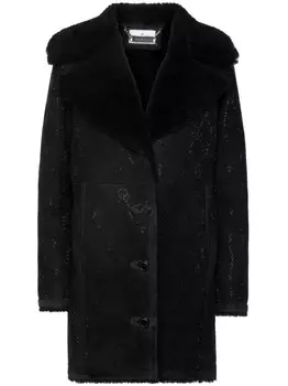 Philipp Plein шуба с монограммой, черный