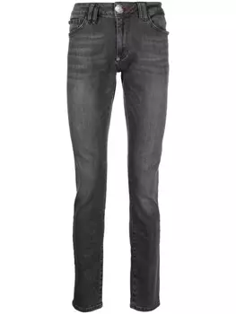 Philipp Plein slim-cut leg jeans, серый