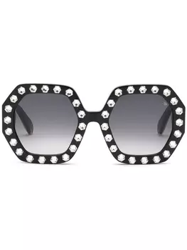 Philipp Plein солнцезащитные очки Butterfly Plein First Lady, черный