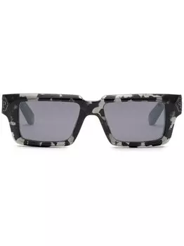 Philipp Plein солнцезащитные очки Dark Shapes Hexagon, черный