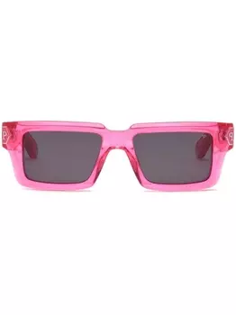 Philipp Plein солнцезащитные очки Dark Shapes Hexagon, розовый