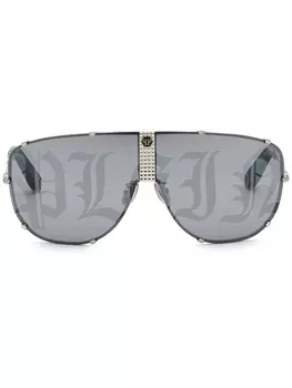 Philipp Plein солнцезащитные очки-пилоты Stud, черный