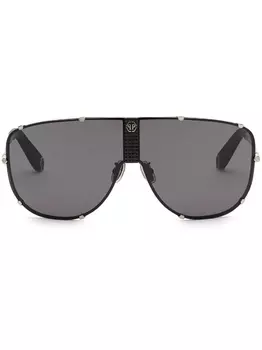 Philipp Plein солнцезащитные очки-пилоты Stud, черный