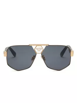 Philipp Plein солнцезащитные очки Plein Badge, черный