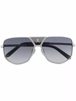 Philipp Plein солнцезащитные очки Power Skull, серебристый