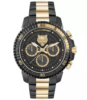 Philipp Plein Sport Powerlift Мужские золотые металлические кварцевые часы с хронографом, черный