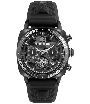 Philipp Plein Sport Wildcat Мужские часы с черным камуфляжным корпусом, черный