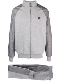 Philipp Plein спортивная куртка с контрастными полосками, серый