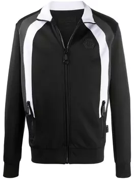 Philipp Plein спортивная куртка с логотипом, черный