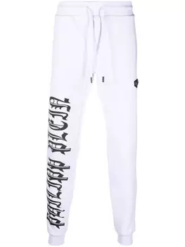 Philipp Plein спортивные брюки Gothic Plein, белый