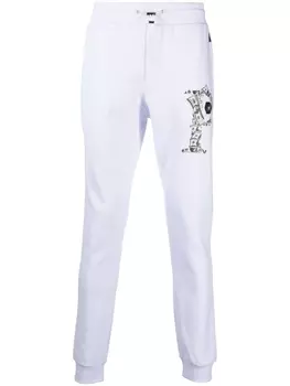 Philipp Plein спортивные брюки с логотипом, белый