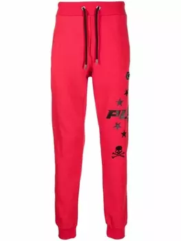 Philipp Plein спортивные брюки с логотипом, красный