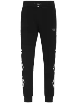 Philipp Plein спортивные брюки с монограммой, черный