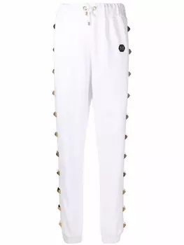 Philipp Plein спортивные брюки с заклепками, белый