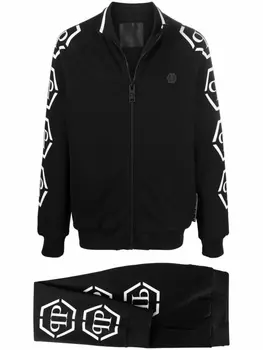 Philipp Plein спортивный костюм Hexagon с логотипом, черный