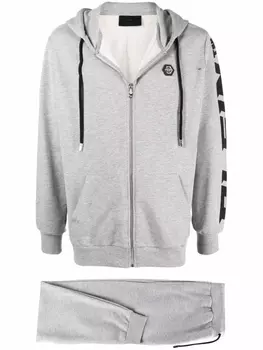 Philipp Plein спортивный костюм с логотипом, серый