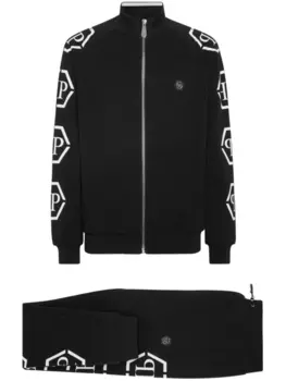 Philipp Plein спортивный костюм с монограммой, черный