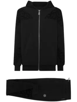 Philipp Plein спортивный костюм с монограммой и жаккардом, черный