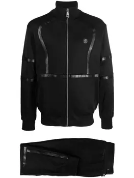 Philipp Plein спортивный костюм с нашивкой-логотипом, черный
