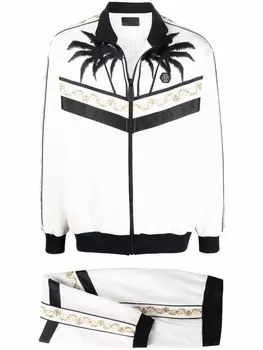 Philipp Plein спортивный костюм с принтом Baroque, белый