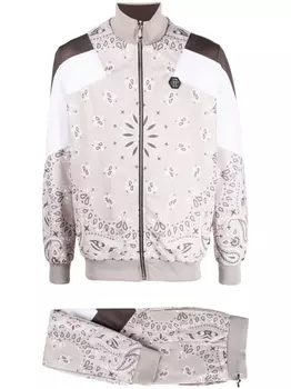 Philipp Plein спортивный костюм с принтом пейсли, нейтральный цвет