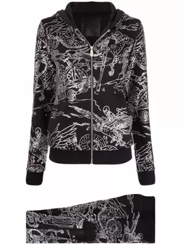 Philipp Plein спортивный костюм Stones Skeleton, черный