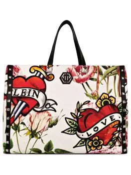 Philipp Plein сумка-тоут Love, белый