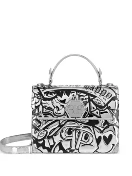 Philipp Plein сумка-тоут Mirror, серебристый