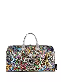 Philipp Plein сумка-тоут с тиснением Tattoo, синий