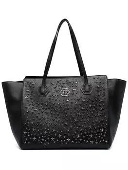Philipp Plein сумка-тоут с заклепками, черный