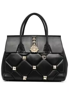 Philipp Plein сумка-тоут с заклепками и логотипом, черный