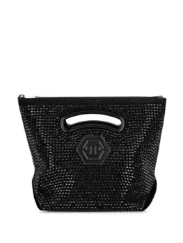 Philipp Plein сумка-тоут среднего размера с кристаллами, черный