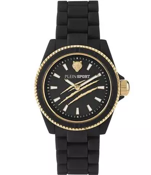 Philipp Plein The Scratch Женские Часы-хронограф с силиконовым браслетом, черный