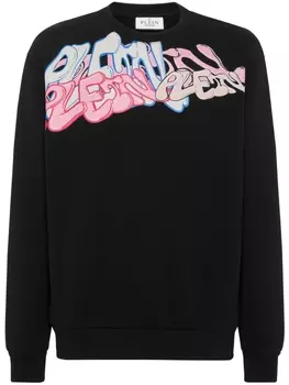 Philipp Plein толстовка Bombing Graffiti из джерси, черный